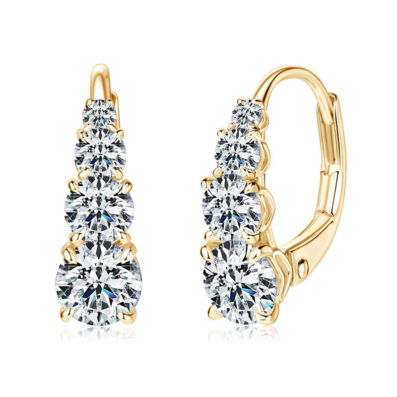Carol Vier-Stein-Earrings | Gold 16k