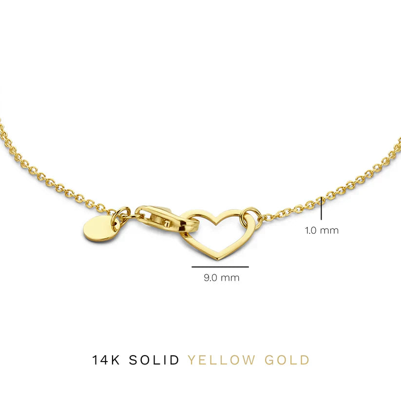 Lilou Heart Bracelet | 14k Gold