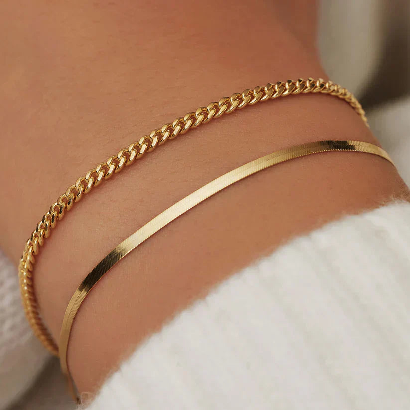 Sun Snake Bracelet | 14k Gold