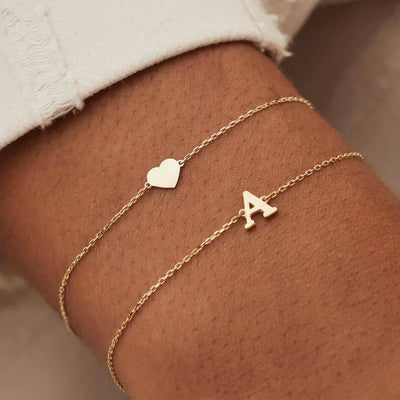 Vita Signa Initial Bracelet | 14k Gold