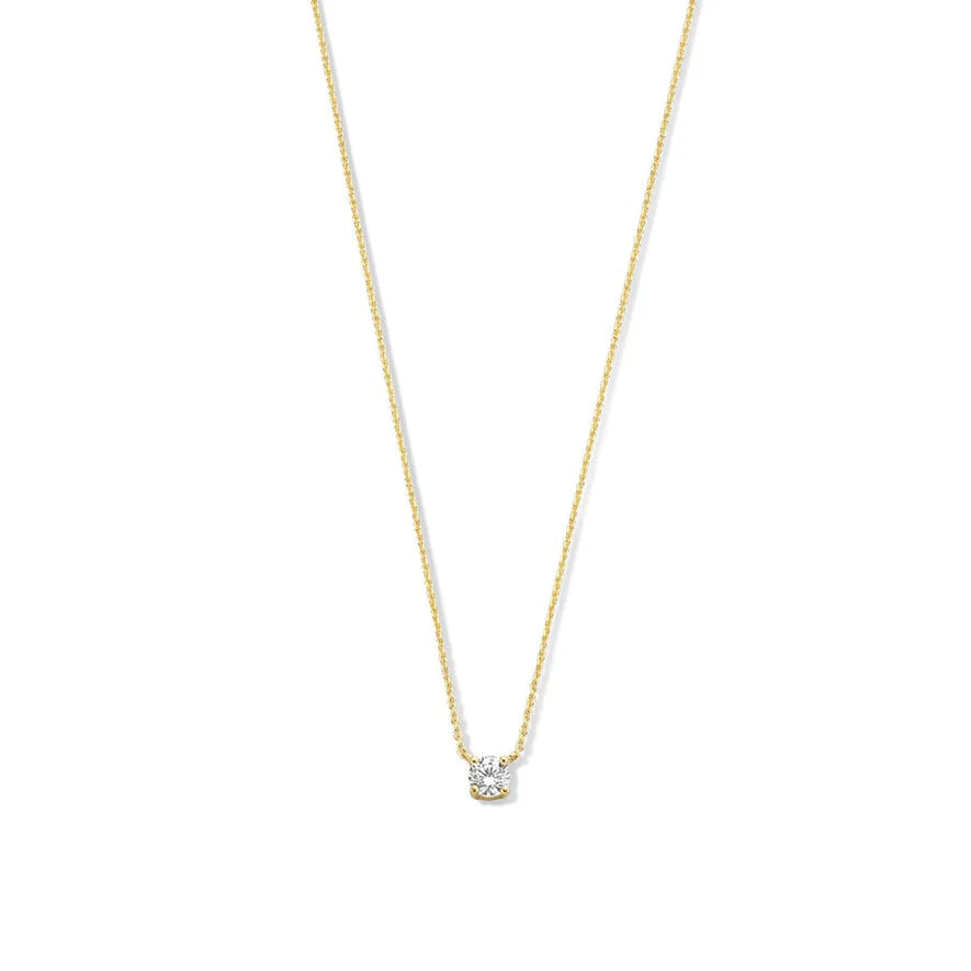 Cléa Moissanite Sten Necklace | 14k Gold