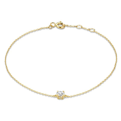Cléa Moissanite Stone Bracelet | 14k Gold