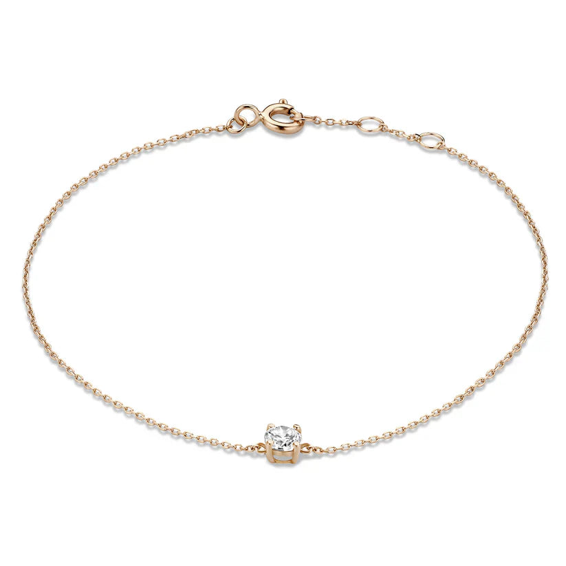 Cléa Moissanite Stone Bracelet | 14k Gold