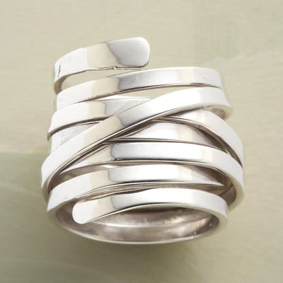 Hazel | Vintage Layered Silver Ring