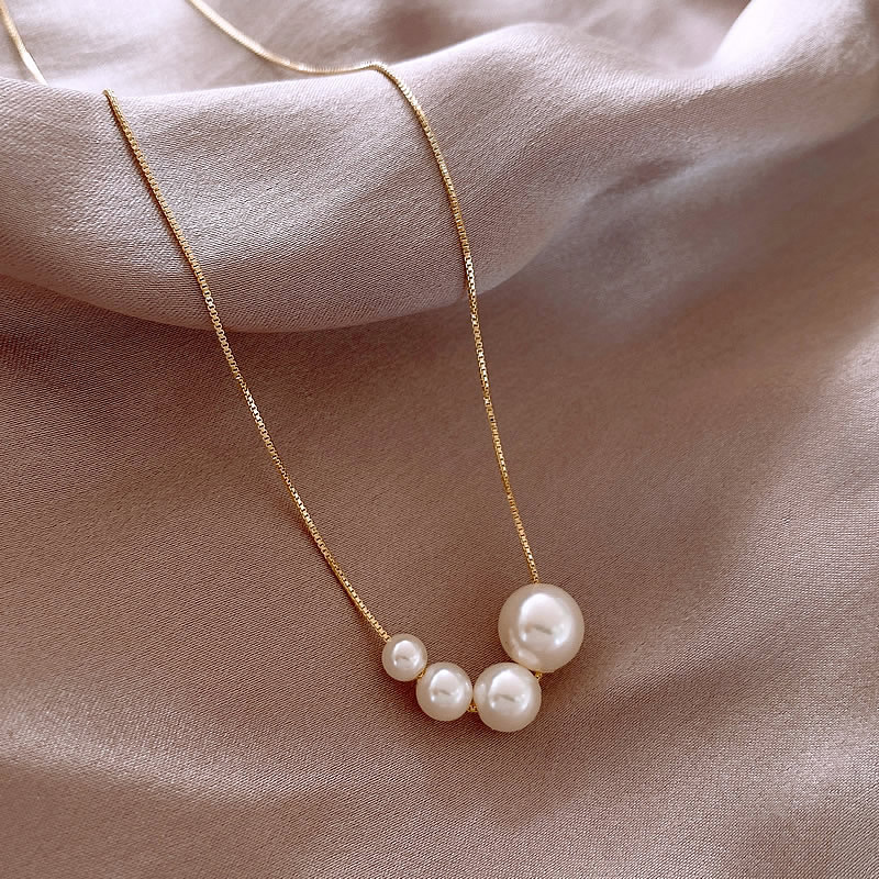 Necklace with Golden Freshwater Pearls