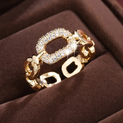 Grace | Shiny Chain Gold Ring