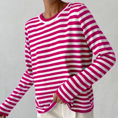 Dagmar™ | Elegant Striped Women's T-Shirt