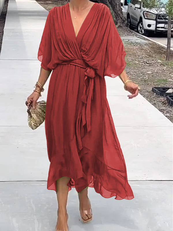 Thyra | Elegant Dress with V-Neck