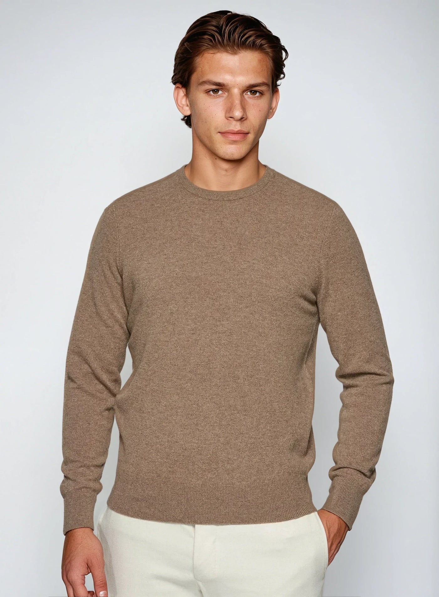 Premium Cashwool Sweater - Khaki - Sophie New York