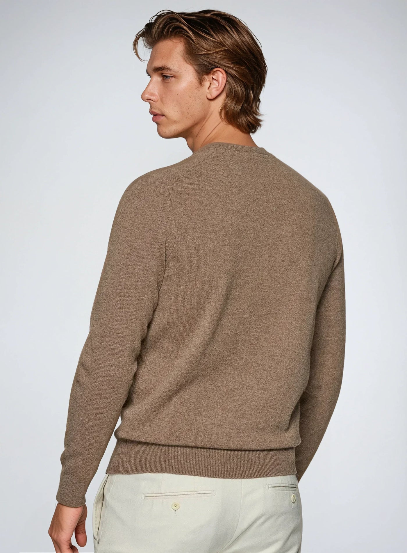 Premium Cashwool Sweater - Khaki - Sophie New York