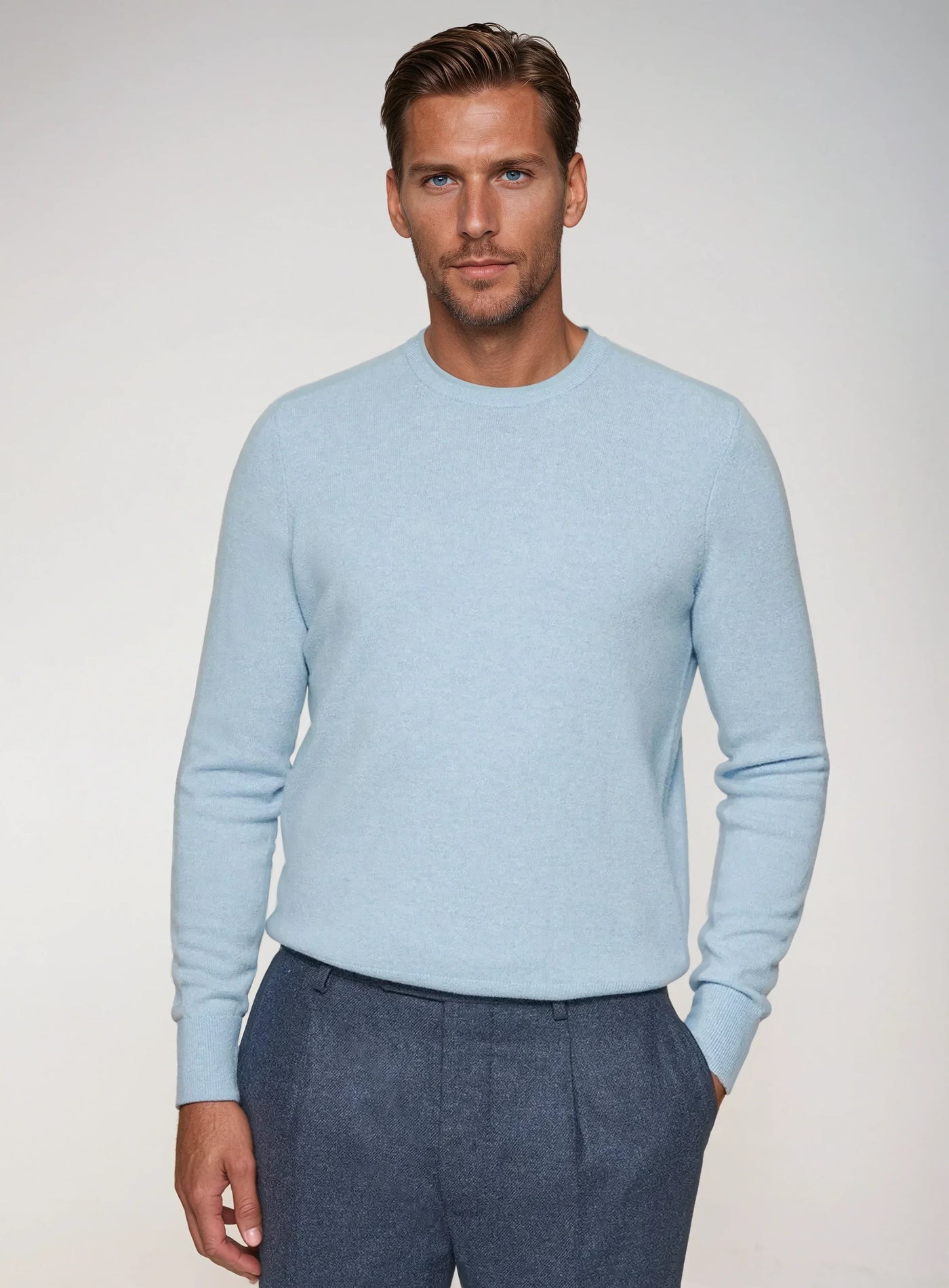 Premium Cashwool Sweater - Light Blue
