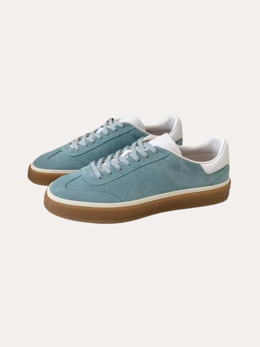 Light Blue Suede Sneakers - Sophie New York