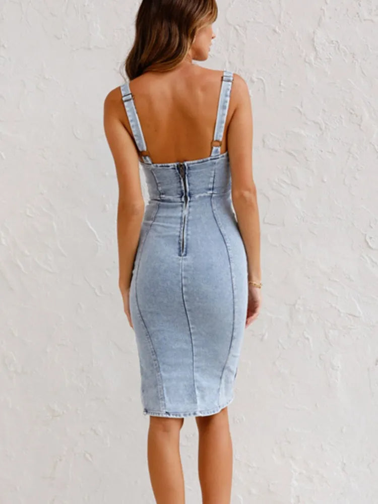 Jarra™ | Denim Dress with Adjustable Straps