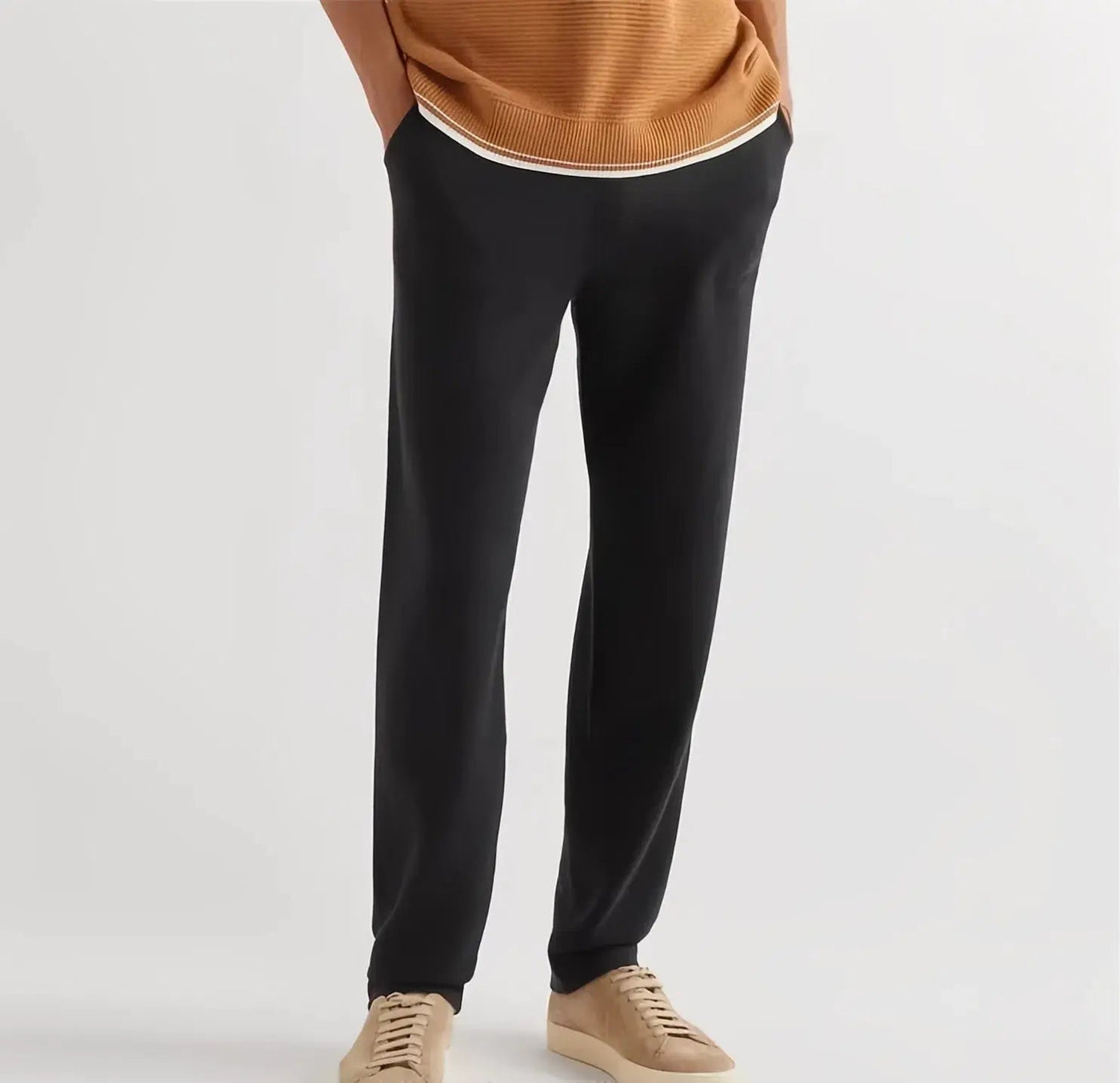 Handmade Cashmere Pants – Navy Blue