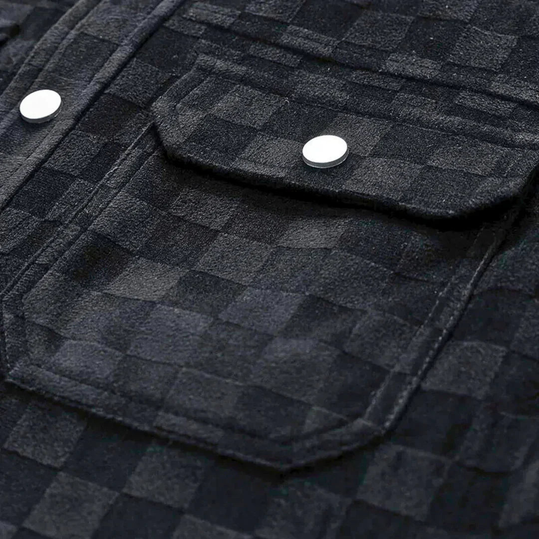 Gaston - Checkered Jacket in Suede
