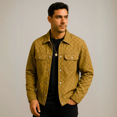 Gaston - Checkered Jacket in Suede