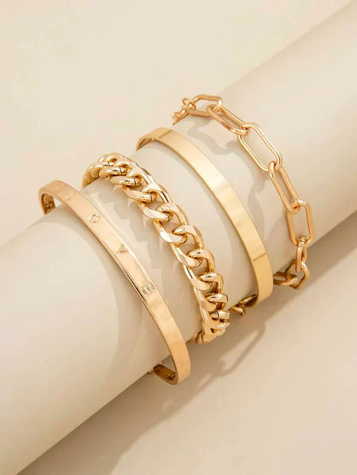Elan Mercer Bracelet Set | 18k Gold