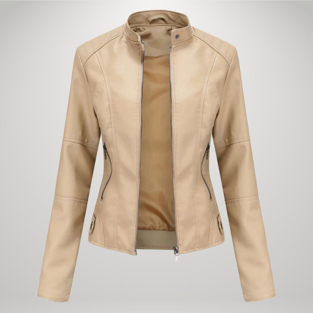 Lessy | Slim Faux Leather Jacket