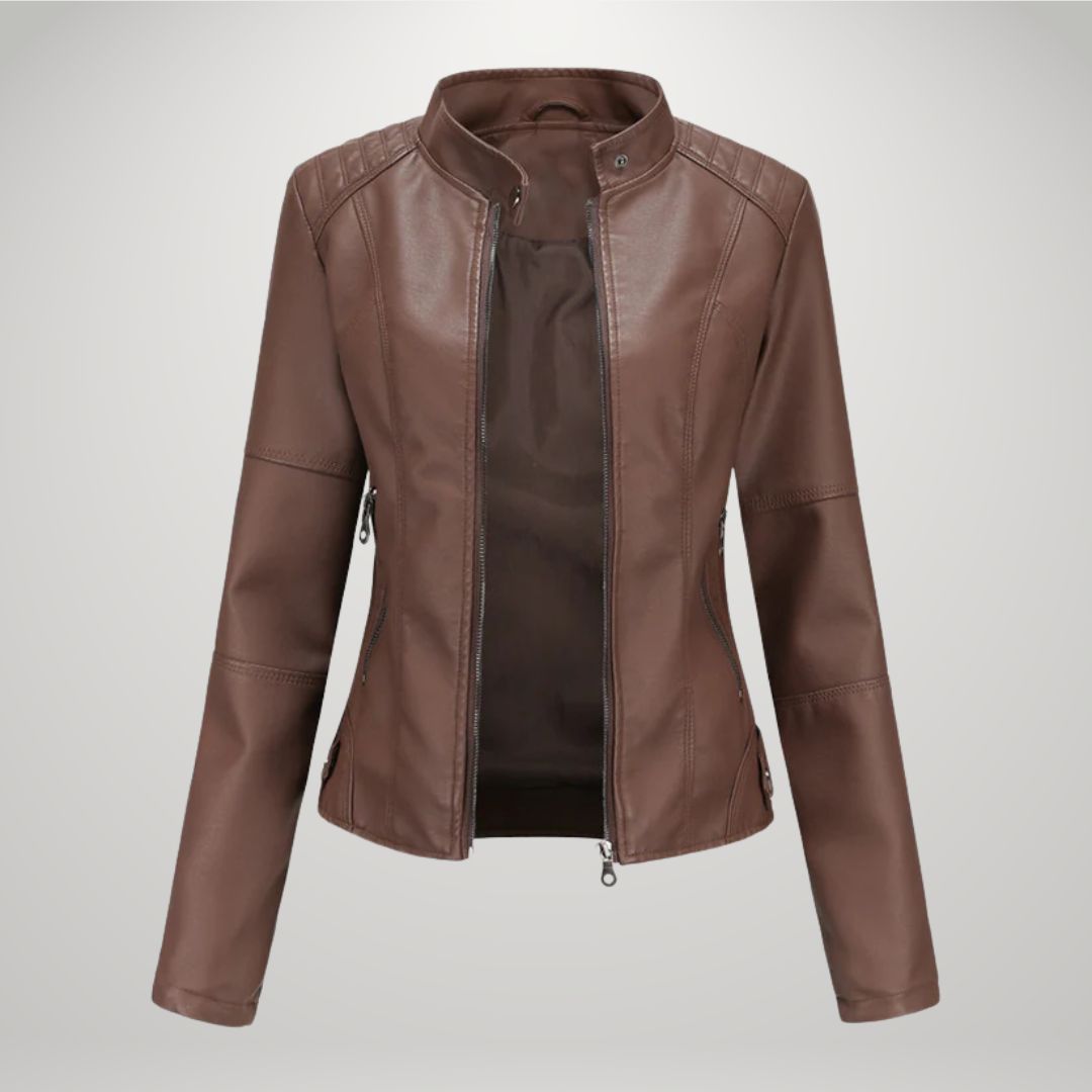 Lessy | Slim Faux Leather Jacket