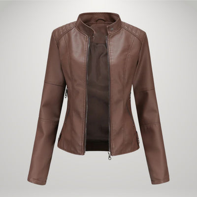 Karolina | Slim Faux Leather Jacket