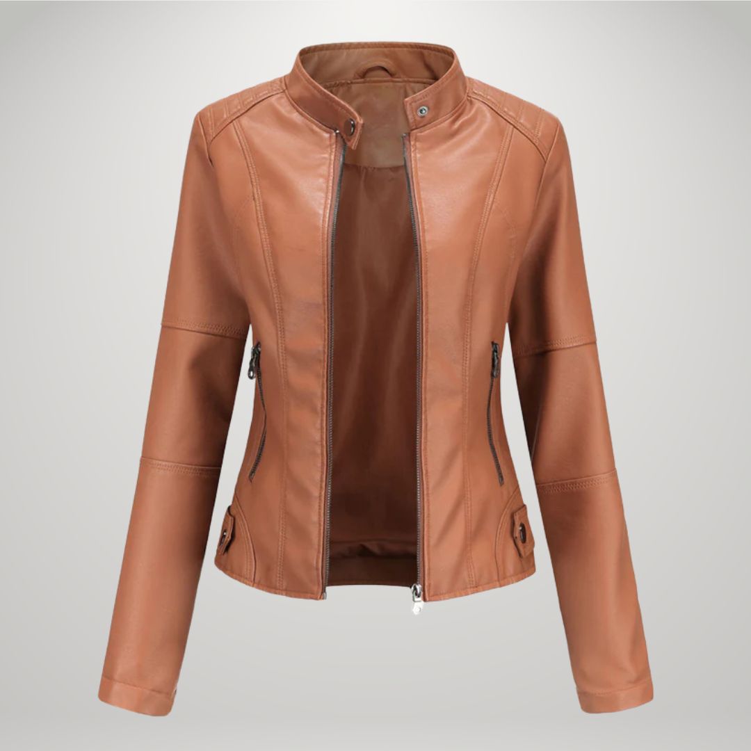 Lessy | Slim Faux Leather Jacket
