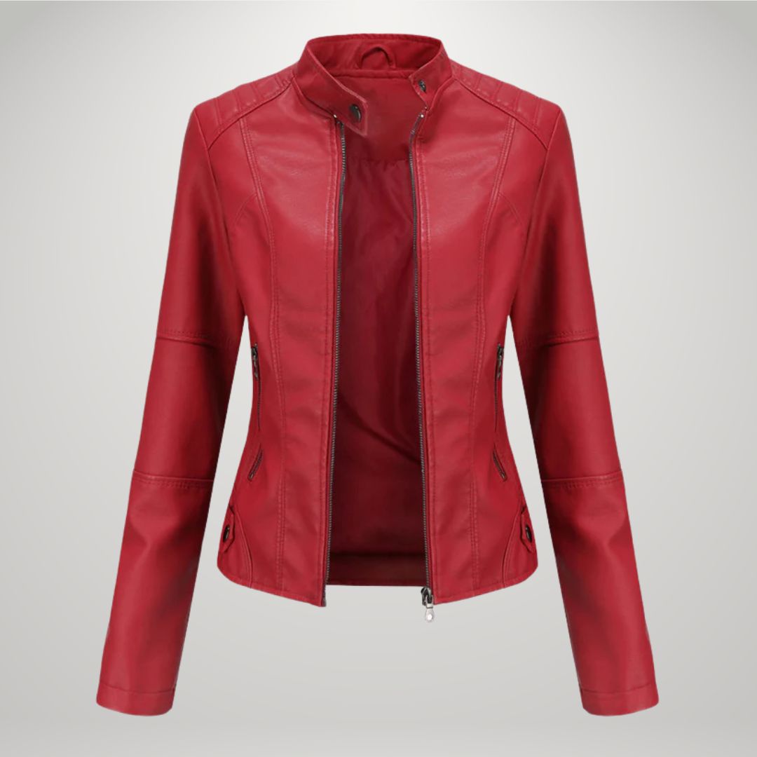 Lessy | Slim Faux Leather Jacket