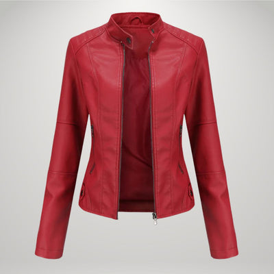 Lessy | Slim Faux Leather Jacket