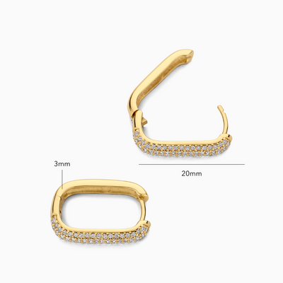 Icon Pavé Earrings | 18k Gold