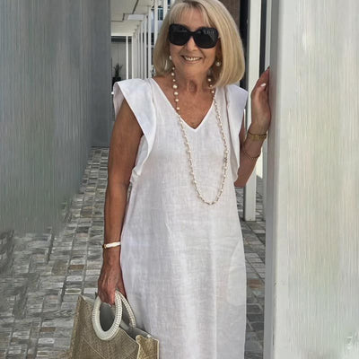 Bonnie | Stylish V-Neck Loose-Fit Summer Dress