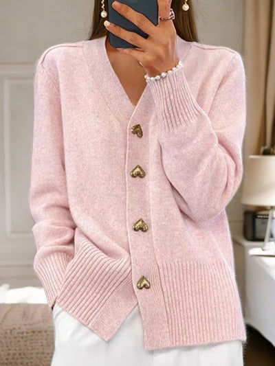 Line | Cardigan with Heart-Shaped Buttons