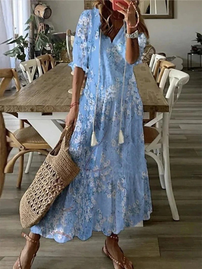 Rosea Summer Dress with Floral Print
