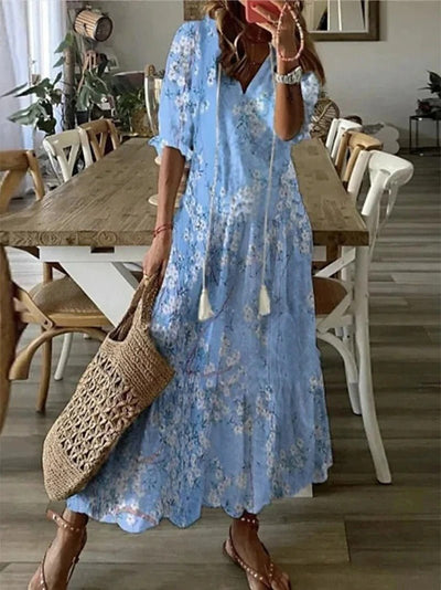 Rosea Summer Dress with Floral Print